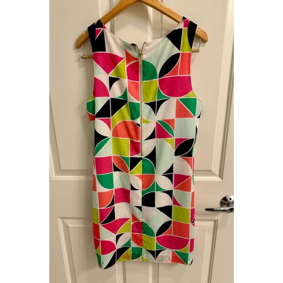 Crown & Ivy size  14 women’s sleeveless abstract colorful dress zip back - Picture 2 of 6